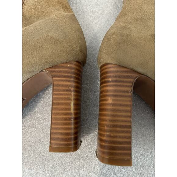 Zara Brown/Tan Leather Zippered Ankle Boots with 3.5" Heel in Size 6.5 US & 37 - Picture 5 of 11